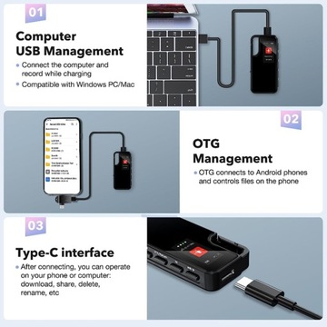 Диктофон с голосовым управлением Professional