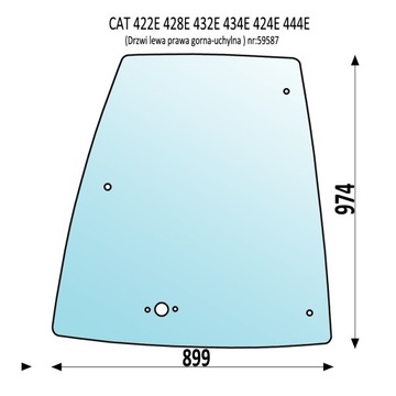 SZYBA DRZWI LEWE CAT 428 432 434 442 444 E