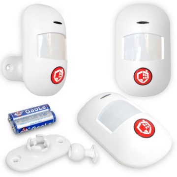 BEZPRZEWODOWA CZUJKA RUCHU PIR 433mHz ZEWNĘTRZNA DO ALARMU + BATERIE UCHWYT