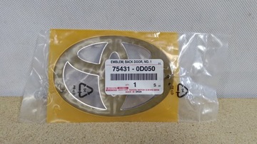 TOYOTA AURIS AVENSIS YARIS COROLLA ZNAK LOGO ZADNÍ NOVÝ 75431-0D050 ORI