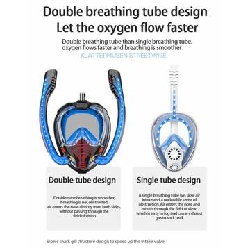 Маска для дайвинга, силиконовая полностью высыхающая маска для дайвинга с двойной трубкой