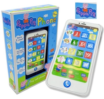 SMARTFON DLA DZIECI TELEFON EDUKACYJNY ŚWINKA PEPPA PIG UCZY BAWI PL