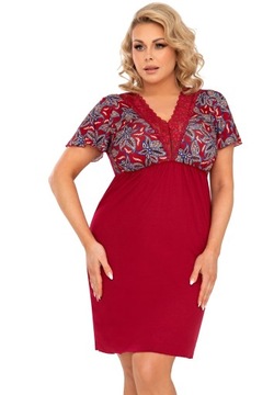 Koszula nocna czerwień Rita, +size 6XL