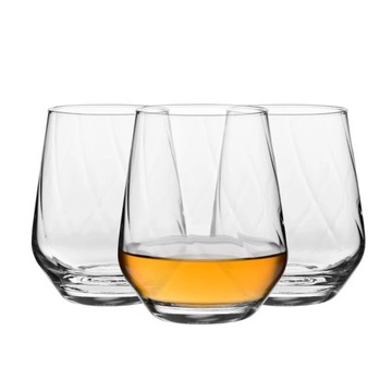 Szklanki Splendour LUMI KROSNO 3szt 400ml do napojów whisky ryflowane optyk