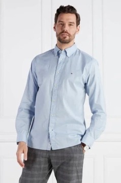 Tommy Hilfiger Core Flex Poplin Rf Niebieska Męska Koszula - M