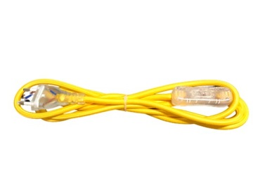 Kabel w oplocie z wtyczką i przełącznikiem 2x0,75