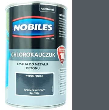 EMALIA CHLOROKAUCZUKOWA NA METAL SZARA GRAFITOWA