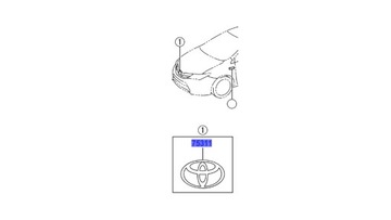 TOYOTA OE 75301-02170 ZNAK ZNAKY NÁRAZNÍK PŘEDNÍ