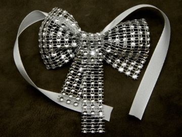 Бант из циркония, клипса х5, украшения, для штор,