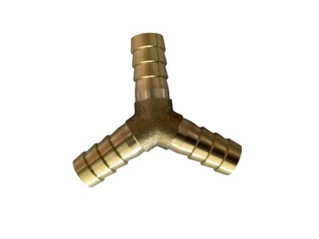 Trójnik mosiężny PALIWOWY - Y - na wąż 6 mm