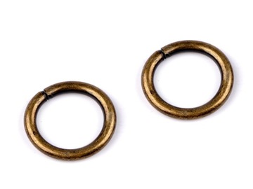 KÓŁKO 15mm METALOWE BAZA DO TOREB GRUBE makram plecaków MOSIĄDZ 10szt