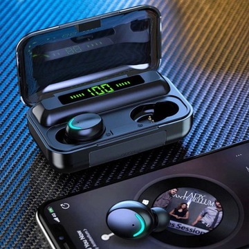 НОВЫЕ БЕСПРОВОДНЫЕ НАУШНИКИ BLUETOOTH 5.1 + СВЕТОДИОДНЫЙ ДИСПЛЕЙ POWERBANK