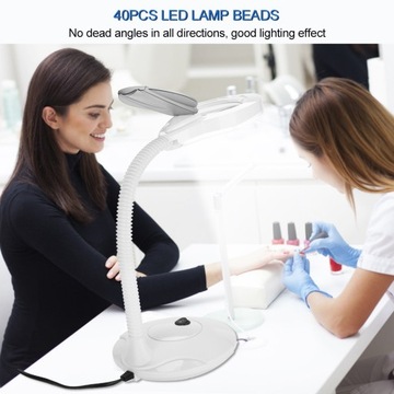 Настольная светодиодная лупа холодного света, 3-кратная увеличительная лампа, подводка для глаз, маникюр