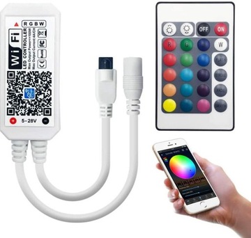 Sterownik STREFOWY Wi-Fi taśm LED RGBW Android iOS