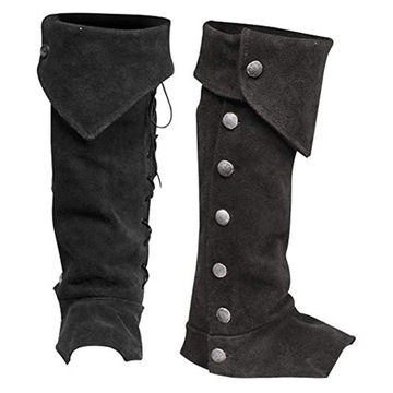 Средневековые пиратские бахилы Gothic Punk Case черные