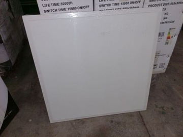 Plafon kwadratowy, lampa, panel, 59,5 x 59,5 cm biały LED