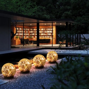 Садовый светильник на солнечных батареях LED Glass Ball 20 см Толстое стекло, наземное крепление