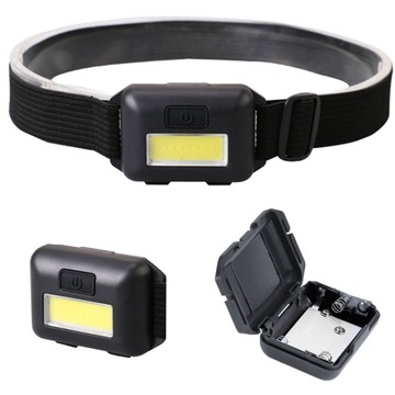 MOCNA LATARKA CZOŁOWA LED COB 3W CZOŁÓWKA NA GŁOWĘ