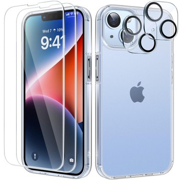PLECKI CASE ETUI BEZBARWNE 2x SZKŁO HARTOWANE DO IPHONE 14 MAX/PLUS LK