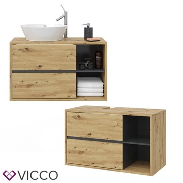 ШКАФ ДЛЯ УМЫВАЛЬНИКА ДУБ ARTISAN VICCO VIOLA