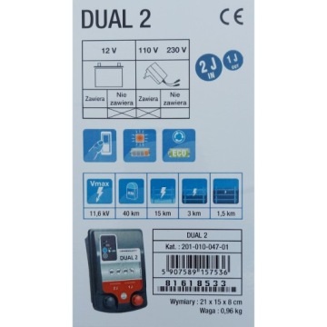 Батарейно-сетевой электрификатор DUAL D2 2J