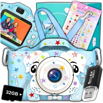 APARAT FOTOGRAFICZNY CYFROWY DLA DZIECI 40Mpx KAMERA ZABAWKA GRY+KARTA 32GB