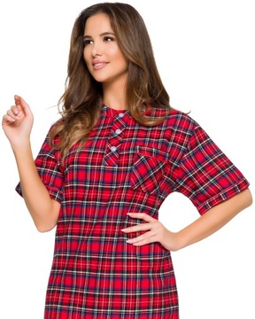 ЖЕНСКАЯ НОЧНАЯ РУБАШКА ИЗ ХЛОПКОВОЙ ФЛАНЕЛИ S