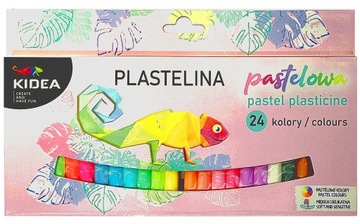 KIDEA SCHOOL Пластилин 24 ПАСТЕЛЬНЫХ ЦВЕТА