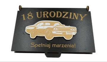 Prezent 18 urodziny Pudełko na pieniądze