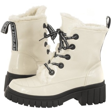 Buty Botki Ocieplane Damskie Artiker 51C0276 Białe