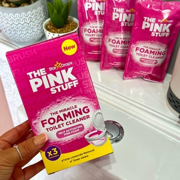 THE PINK STUFF Miracle порошок для чистки унитазов, 3 пакетика по 100 г.