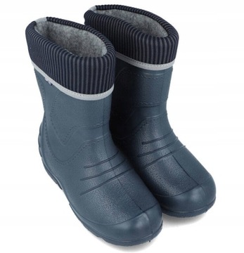 Детские круглогодичные резиновые сапоги Raweks серые 24/25