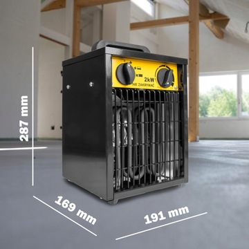 NAGRZEWNICA ELEKTRYCZNA GRZEJNIK FARELKA A++ REGULACJA TERMOSTAT 2000W 230V