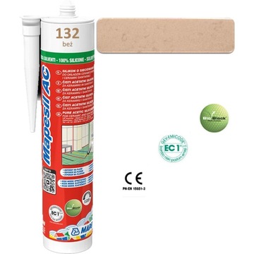 Uszczelniasz silikonowy 310ml MAPEI 132 BEŻOWY