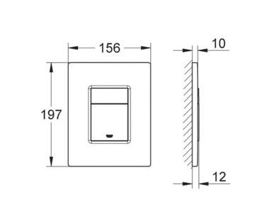 STELAŻ PODTYNKOWY GROHE WC + PRZYCISK CHROM START