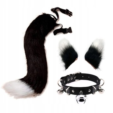Wilcze Uszy Ogon Zestaw Cosplay Furry na