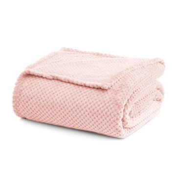 Koc Pikowany 220x240 cm Pudrowy Róż