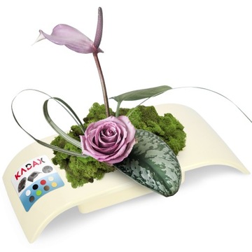 DONICZKA DONICA OSŁONKA IKEBANA KOMPOZYCJA KREMOWA