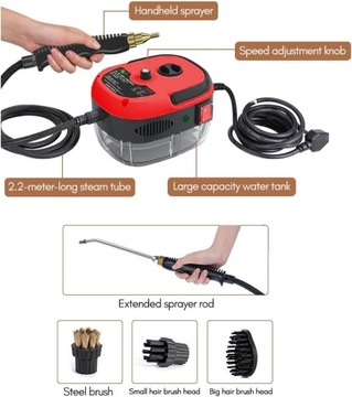 Kavolet 2500 W Портативный паропылесос для чистки кафеля и т. д. N248