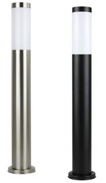 Lampa ogrodowa stali nierdzewnej, 65 cm. Wersja okrągła Inox. Dwa kolory.