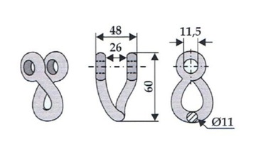 Дужка ROU-71 Rousseau Noremat SMA, скоба для газонокосилки