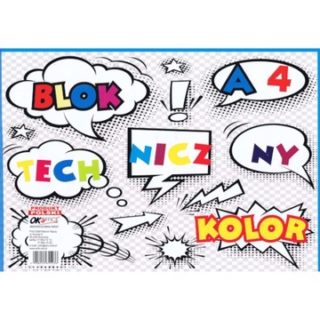 Blok techniczny A4 kolorowy 1szt.