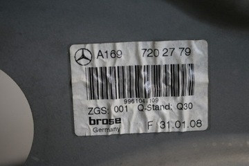 MECHANIZMUS OKNO LEVÝ PŘEDNÍ MERCEDES W169