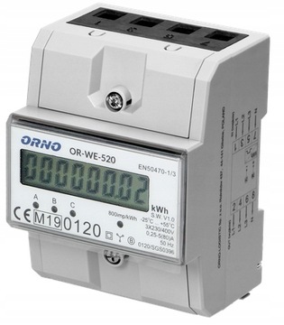 Счетчик Orno 400 В IP20 80 А