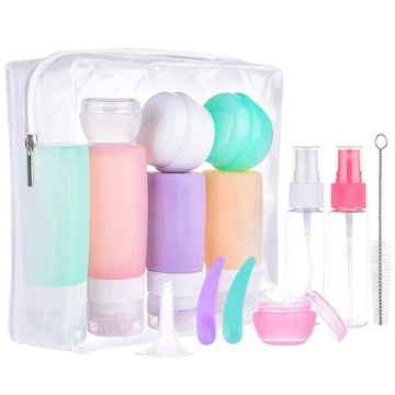 11/15pcs Travel Refillable Bottle Set Portable Silicone Empty Sub-bottling