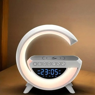LAMPA LED Z GŁOŚNIKIEM ŁADOWANIE QI BUDZIK RADIO FM 7 TRYBÓW BLUETOOTH 5.3