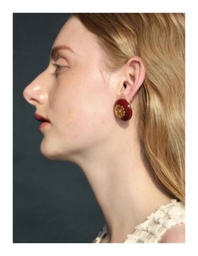 Женские серьги, изысканная работа с эмалью.