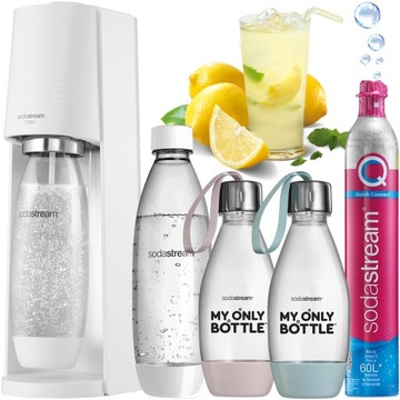 SATURATOR SYFON DO WODY SODASTREAM TERRA | BUTELKI 1x 1L+2x 0,5L +NABÓJ CO2