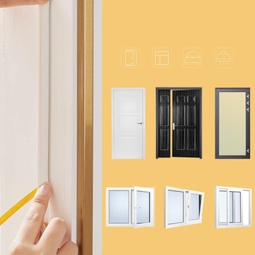 УПЛОТНИТЕЛЬ ДВЕРИ ПРОКЛАДКА САМОКЛЕЙКАЯ УПЛОТНИТЕЛЬНАЯ ЛЕНТА 20М БЕЛАЯ