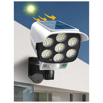 ATRAPA KAMERY SOLARNA CZUJNIK LED OGRODOWA + PILOT